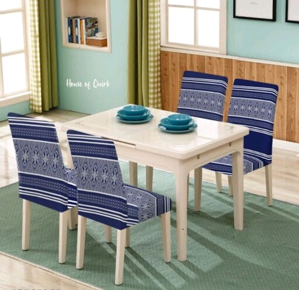 Elastic Chair Cover Stretch Removable Washable Short Dining Chair Cover Protector Seat Slipcover  -  Polyster, Elastic/ Stretchable,  Multipack of1